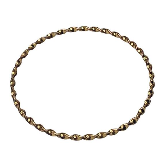 Gold Toned Twisted Bangle Bracelet - Picture 1 of 4